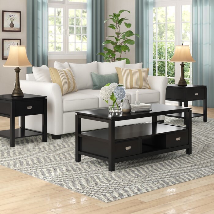 Winston Porter Groce 3 Piece Coffee Table Set Reviews Wayfair